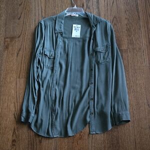 Hot Kiss Olive Green Shirt Jacket